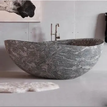 Gray Marble Bath Tub